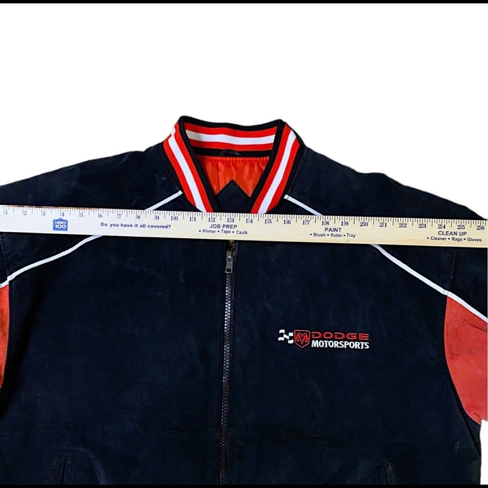 COPY - NASCAR Racing Jacket - Unisex Suede Moto Dodge Coat - Picture 12 of 12